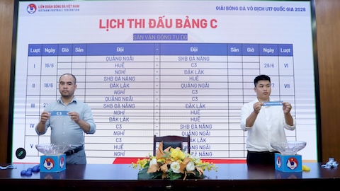 Bốc thăm và xếp lịch thi đấu giải bóng đá vô địch U17 QG 2026